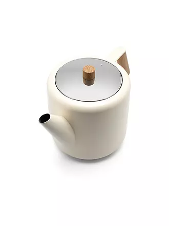 BREDEMEIJER | Teiera a doppia parete Boston 1,1 l Bianco opaco/Aspetto legno | 